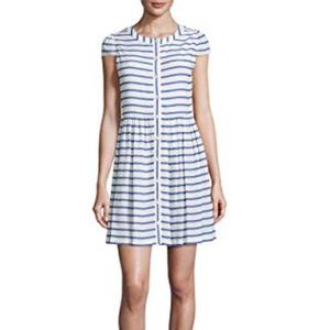 Alice + Olivia Blue & White Striped Dress